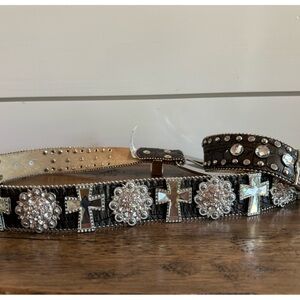 NOCONA Genuine Leather Western Bling Belt